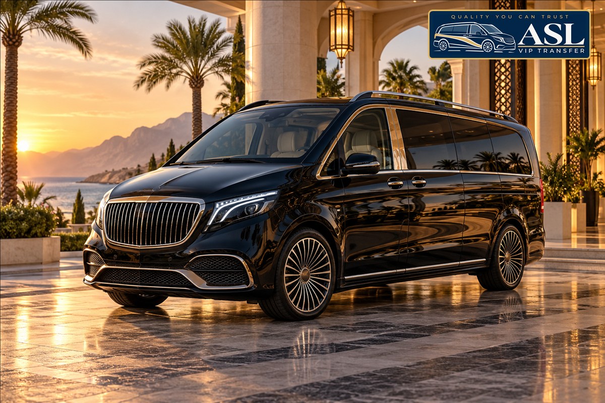 Ultra Premium VIP transfer van interior and exterior