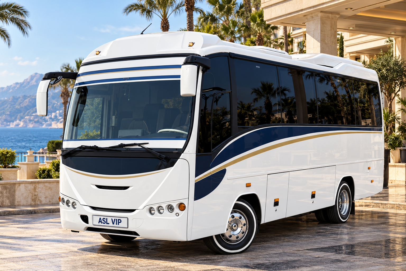 VIP economy bus for up to 27 passengers